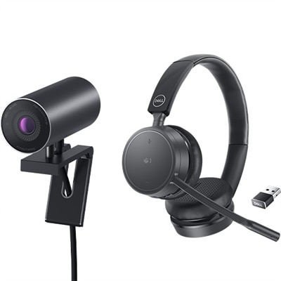 Dell UltraSharp Webcam und Dell Pro Wireless-Headset
