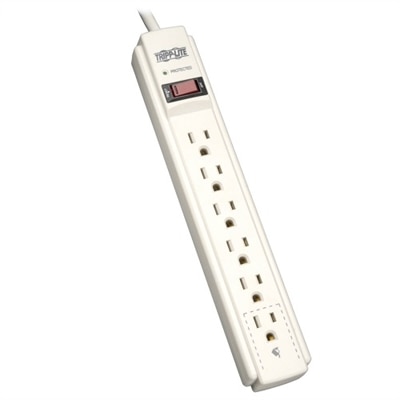 Tripp Lite by Eaton Protect It! 6-Outlet Surge Protector 4 ft. (1.22 m) Cord 790 Joules Diagnostic LED Light Gray Housing