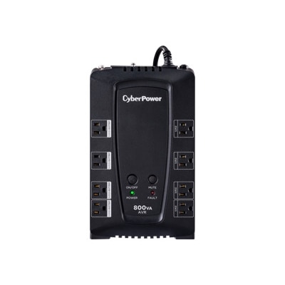 CyperPower 800 VA 450 W Compact Simulated Sine Wave Qty 8 - NEMA 5-15R