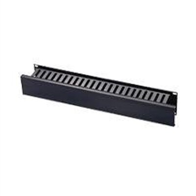 C2G Horizontal Cable Management Panel 2U 3.5in - Cable management panel - black - 2U - 19-inch
