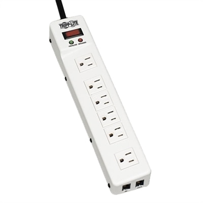 Tripp Lite by Eaton Protect It! Surge Protector with 6 Right-Angle Outlets 15 ft. (4.57 m) Cord 1340 Joules Tel/Modem Protection