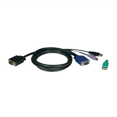 Combined USB & PS/2 Cable Kit for B040/B042-Series-6 ft Add 1 per Server