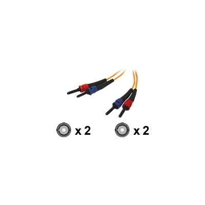 C2G 3m ST-ST 62.5/125 OM1 Duplex Multimode PVC Fiber Optic Cable - Orange - patch cable - 3 m - orange