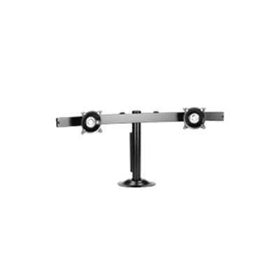 Widescreen Dual Monitor Grommet Mount - Silver/ Black