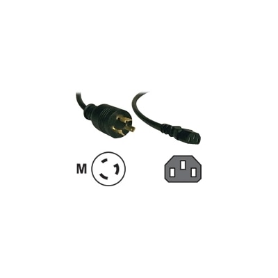 IEC-320-C13 to NEMA L6-20P Heavy Duty 14AWG Power Cord - 6 ft