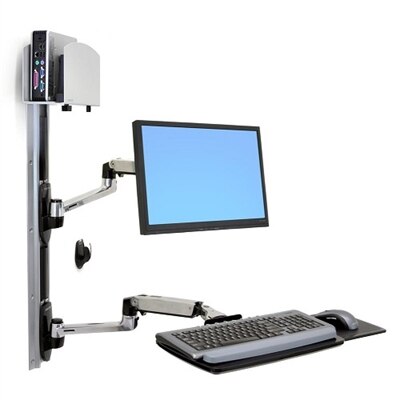 LX Wall Mount System w/medium Silver CPU holder
