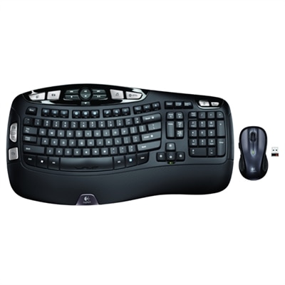 Logitech MK550 Wave Wireless Keyboard and Mouse Combo - Black