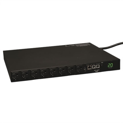 TrippLite PDUMH20NET Single-Phase Switched 5-15/20R 16-Outlet 20A 1-Unit Horizontal Rackmount Power Distribution Unit