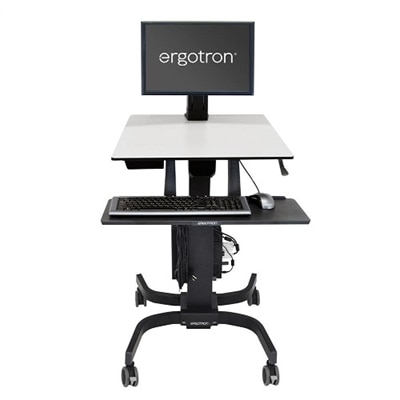 Workfit-C Sit-Stand Workstation For Single LCD Monitor, LD, with Mobile Cart Bas