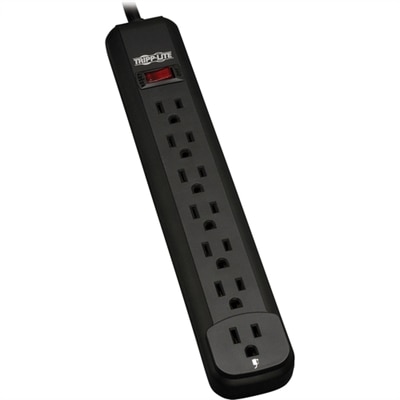 Tripp Lite Power Strip 120V 5-15R 7 Outlet 12' Cord 5-15P Black - power strip - 1.8 kW