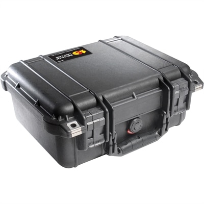 Pelican PELICAN 1400 COPOLYMR RUGGD CASE w/ PICK N' PLUCK FOAM BLACK