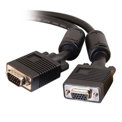 CablesToGo C2G - VGA Verlängerungskabel (Stecker)/(Buchsen) - Schwarz - 20m