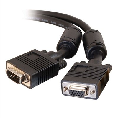CablesToGo C2G - VGA Verlängerungskabel (Stecker)/(Buchsen) - Schwarz - 30m
