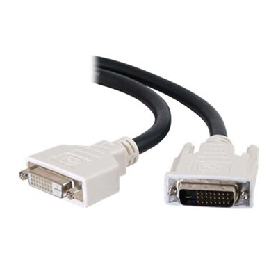 CablesToGo C2G - DVI-D Dual Link Verlängerungskabel (Stecker)/(Buchsen) - Schwarz - 5m