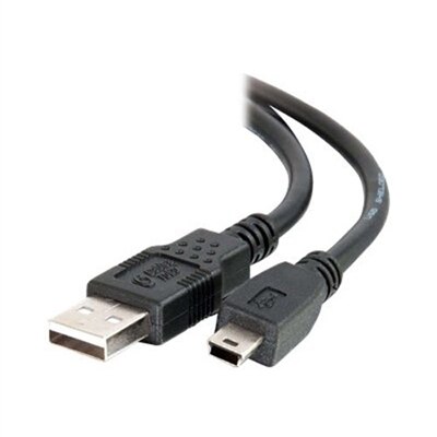 CablesToGo C2G - Mini USB (Male) to USB 2.0 A (Male) Cable - Black - 1m