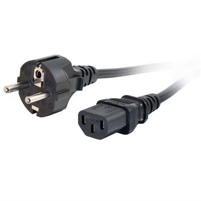 CablesToGo C2G Universal Power Cord - Strömkabel - IEC 320 EN 60320 C13 - CEE 7/7 (SCHUKO) (hane) - 1 M (3.28 Ft) - Formpressad - Svart - Europa