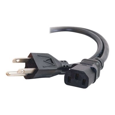 C2G 15ft Power Cord - 18 AWG - NEMA 5-15P to IEC320C13 - Computer Power - power cable - 15 ft