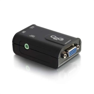 CablesToGo C2G - HDMI (Buchsen) auf VGA (Buchsen) mit Audio Konverter - Schwarz