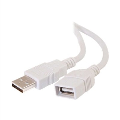 CablesToGo C2G - USB 2.0 A (Male) to USB 2.0 A (Female) Extension Cable - White -3m