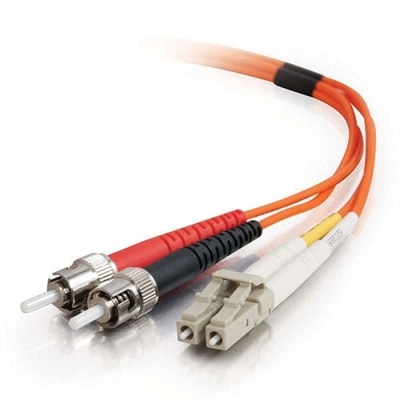 C2G 15m LC-ST 50/125 OM2 Duplex Multimode PVC Fiber Optic Cable - Orange - patch cable - 15 m - orange