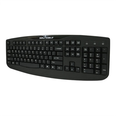 Seal Shield Silver Storm Medical Grade USB Keyboard - Black