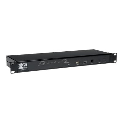 8-port Tripp Lite 8-Port Rackmount KVM Switch w/ Built in IP and On Screen Display 1U - KVM switch - 8 ports - rack-m...