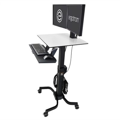 Ergotron WorkFit-C Dual Mobiler Steh-Sitz Arbeitsplatz