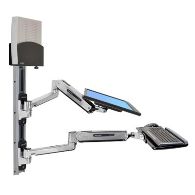 Ergotron LX Sit-Stand Wall Mount System - kit de montage