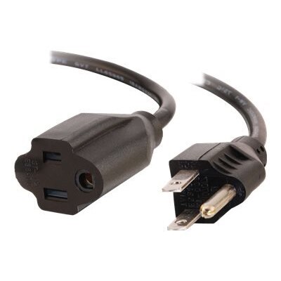 C2G 10ft Power Extension Cord - 18 AWG - NEMA 5-15P to NEMA 5-15R - power extension cable - NEMA 5-15 to NEMA 5-15 - ...
