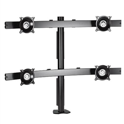 Chief KTC445B - Mounting kit (desk clamp mount) for 4 LCD displays - steel - black - screen size: up to 30-inch wide
