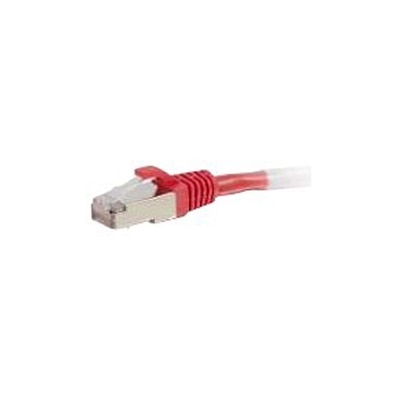 C2G 25ft Cat6 Ethernet Cable - Snagless Shielded (STP) - Red - patch cable - 25 ft - red