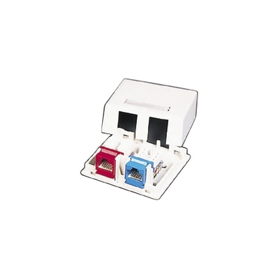 C2G Premise Plus - Surface mount box - wall mountable - white - 2 ports