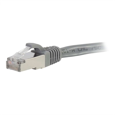 C2G Cat6a Snagless Shielded (STP) Network Patch Cable - patch cable - 7 ft - gray