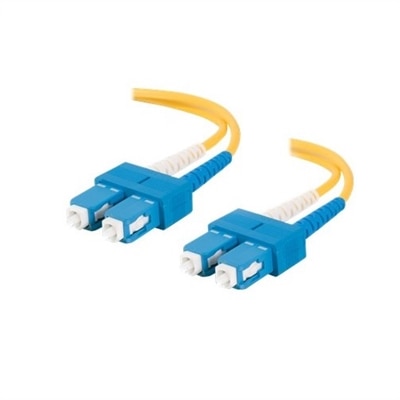 C2G 3m SC-SC 9/125 OS2 Duplex Single-Mode PVC Fiber Optic Cable - Yellow