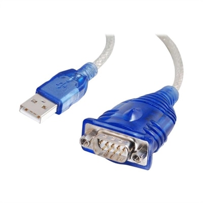 C2G 1.5ft USB to DB9 Serial Cable - RS232 Adapter Cable - Serial adapter - USB - RS-232 - blue