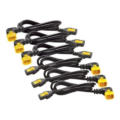 APC NetShelter Power Cord Kit (6 ea), Locking, C13 TO C14 (90 Degree), 0.6m, North America