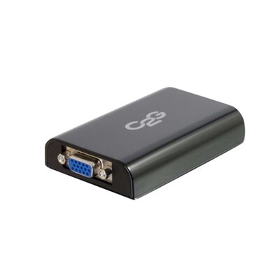 CablesToGo C2G USB 3.0 To VGA Video Adapter Converter - Extern Videoadapter - USB 3.0 - D-Sub - Svart
