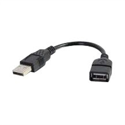 C2G 6in USB Extension Cable - USB 2.0 to USB - M/F - USB extension cable - USB (F) to USB (M) - 6 in - black
