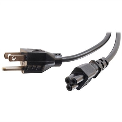 6ft 18 AWG 3-Slot Laptop Power Cord (NEMA 5-15P TO IEC320C5) - Black