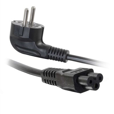 CablesToGo C2G Laptop Power Cord - Strömkabel - IEC 60320 C5 Till CEE 7/7 (hane) - AC 250 V - 1 M - Formpressad - Svart - Europa