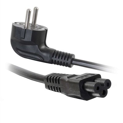 CablesToGo C2G Laptop Power Cord - Strömkabel - IEC 60320 C5 Till CEE 7/7 (hane) - AC 250 V - 2 M - Formpressad - Svart - Europa