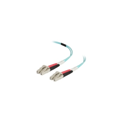 C2G 0.5m LC-LC 50/125 OM4 Duplex Multimode Fiber Cable - Aqua - network cable - 0.5 m - aqua
