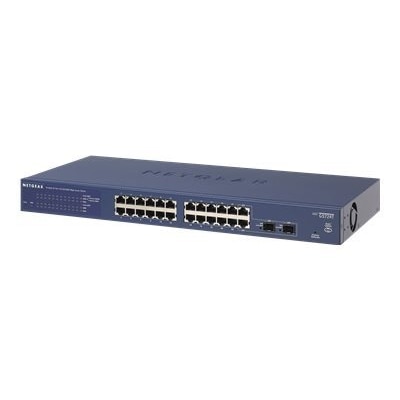 24-port NETGEAR Smart GS724T 24-Port Gigabit Smart Managed Switch - switch - 24 ports - smart - rack-mountable