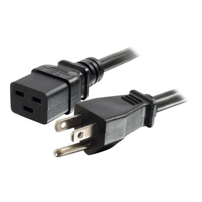 C2G 6ft 14AWG 125 Volt Power Cord (NEMA 5-15P to IEC320 C19) - power cable - IEC 60320 C19 to NEMA 5-15 - 6 ft