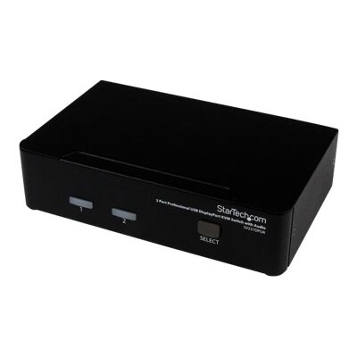 2 Port Professional USB DisplayPort KVM Switch with Audio
