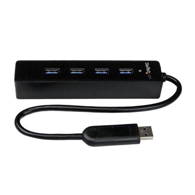 STARTECH.COM Hub USB 3.0 portable à 4 ports avec câble intégré - Noir