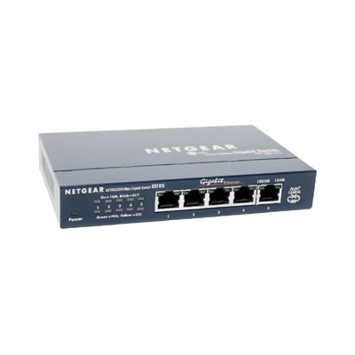 5-port NETGEAR GS105 - Switch - 5 x 10/100/1000 - desktop