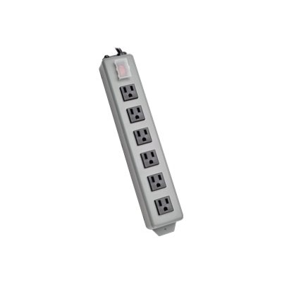 Eaton Tripp Lite Series Industrial Power Strip Metal, Lighted Power Switch, 6-Outlet, 6 ft. (1.8 m) Cord