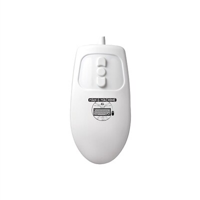 Man and Machine Man & Machine Mighty Mouse - Mouse - optical - 5 buttons - wired - USB - hygienic white