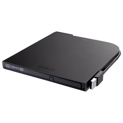 BUFFALO MediaStation Portable DVD Writer - Disk drive - DVDÂ±RW (Â±R DL) / DVD-RAM - 8x8x5x - USB 2.0 - external